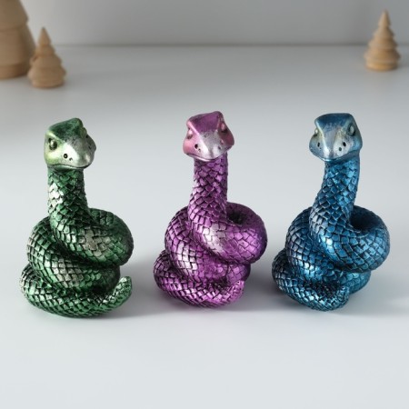 Polystone souvenir "Snake with radiance" MIX 6x6x10 cm-6