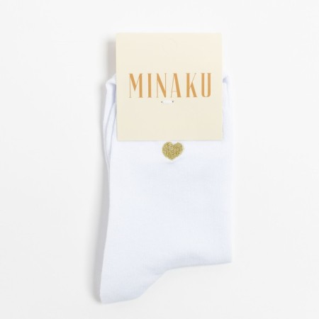 Women's socks minku "NEART", white color, size 36-37 (23 cm)-2