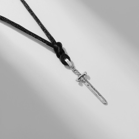 Poil of Runic Sword, Black Silver on the Black Cord, 46 cm
