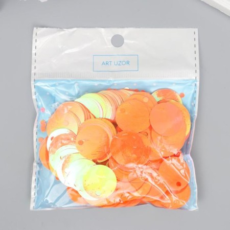 Sequins "circle" coral set 30 g d = 2 cm-2