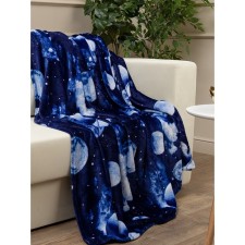 Texrepublic blanket, size 150x200 cm, blue color