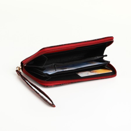 Women's wallet with lightning, red color-3