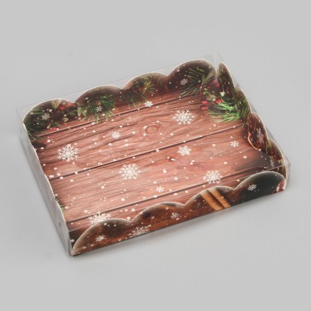 Cookie box, confectionery packaging, "believe in miracles", 14 x 10.5 x 2.5 cm, new year