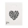 Polyethylene "heart" package white-black 30x40 cm 50 μm