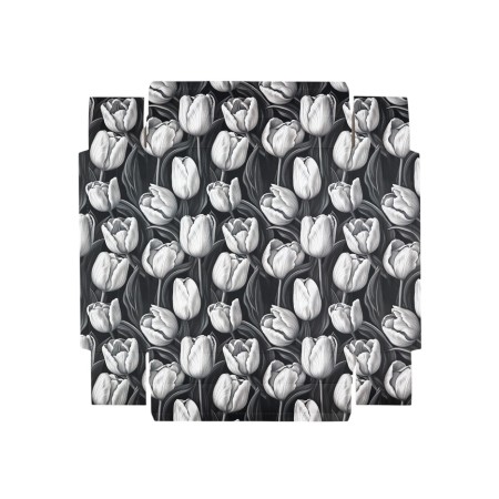 Box with a vase and PVC windows folding “black and white aesthetics”, 23 x 30 x 23 cm-6