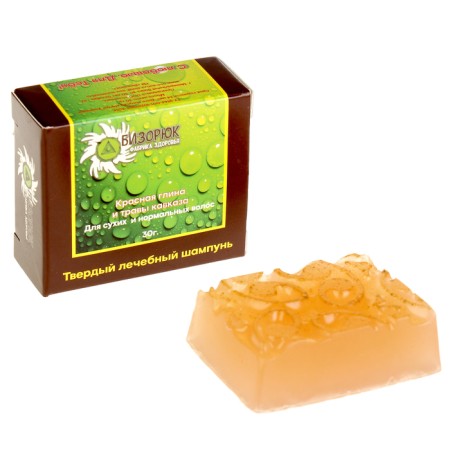 The shampoo is solid therapeutic, unysulfant. Red Clay+Caucasus grass 30 gr.-1