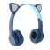 P47M headphones, wireless, full -size, BT, Microsd, microphone, AUX, with ears, blue