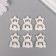 Decor for the creativity of Polystone "Bear-toy" White set 6 pcs 2.2x3 cm