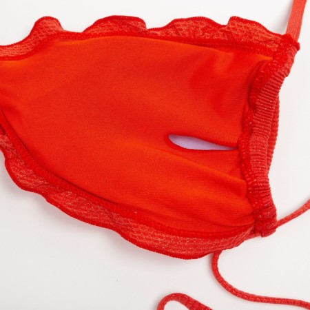 Swimsuit female separate minku color red, size 48-10