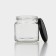 A set of glass cans with a black lid and label, TO-82, 0.39 L, 6 pcs