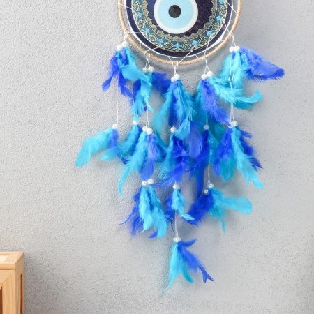 Dreams of Dreams from the evil eye "blue-blue feathers" 60x15x0.7 cm-2