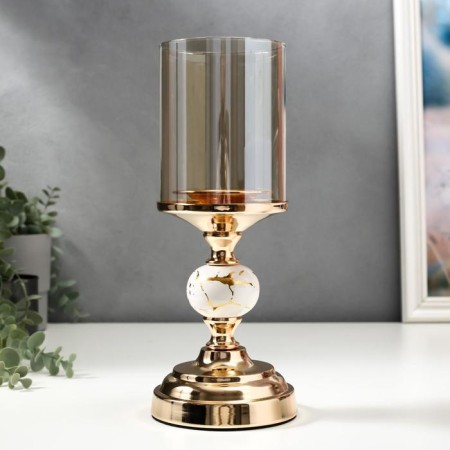 Summary Metal for 1 candle "Marble Ball with Gold" 29x11.5x11.5 cm-1