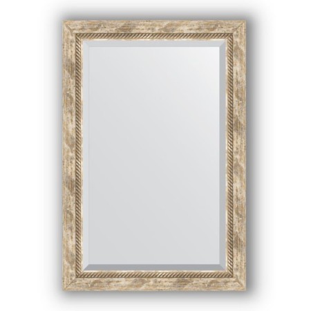 Mirror with fatset in the baguette frame - Provence with weaving 70 mm, 63 x 93 cm, EvoForm