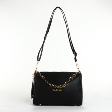 Bag Cross-Bodi with a zipper, black color