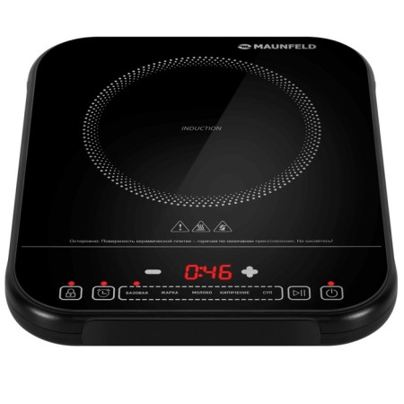 Maunfield Efi301TBK tile, 2000 watts, 1 burner, timer, sensor, black-1