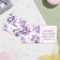 Mini-postcard "with an anniversary!" violets, 7.5x7.5 cm