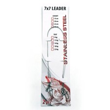 The leash of the steel Namazu Leader 7x7, D-0.45 mm, L-15 cm, T-23 kg, unit 2 pcs.