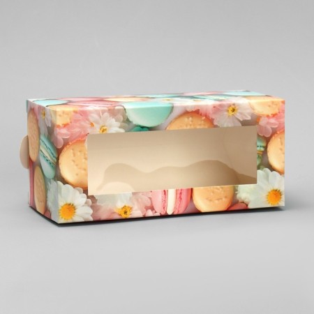 Box for Makarun, confectionery packaging "Makaruns", 12 x5.5 x 5.5 cm-3