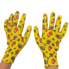 Garden gloves, polyester, with nitrilum coating, size 9, “fluffs”, Garden Show