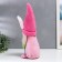 Interior doll "Dwarf in a hat with bunny ears, with a bag" Pink 40x14 cm