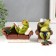 Souvenir Polystone Lak "Frog rest in a chair with a newspaper/circle" MIX 10.5x14x6 cm