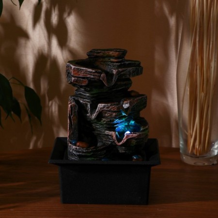 Fountain "Stone Waterfall" 16x13x22 cm (with backlight, without ball)-2