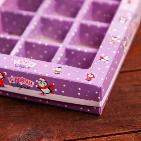 Packaging for sweets 12 pcs "New Year's Penguin", 19 x 14.5 x 3.5 cm-2