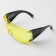 Protective "source" open type (transparent yellow) with a black arc