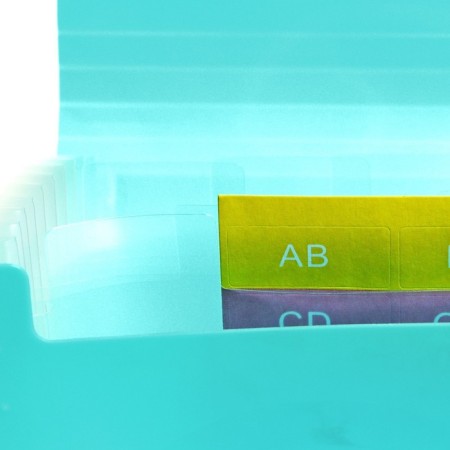 Elastic band A6, 12 departments, patterns, turquoise pastel-4