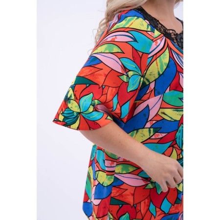 Female blouse, size 50, red color-2