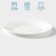 Dessert plate Avvir Carve, D = 18 cm, glass -ceramic, white color