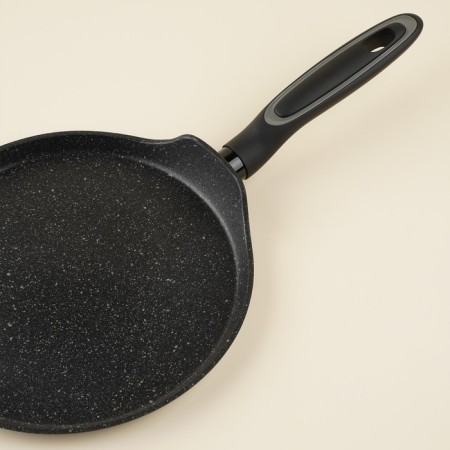 Pancake pan aluminum with anti -stick coating SL Home, D = 22 cm, h = 1.6 cm, induction, black color-7