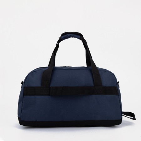 Sports bag with lightning, external pocket, suitcase holder, blue color-1