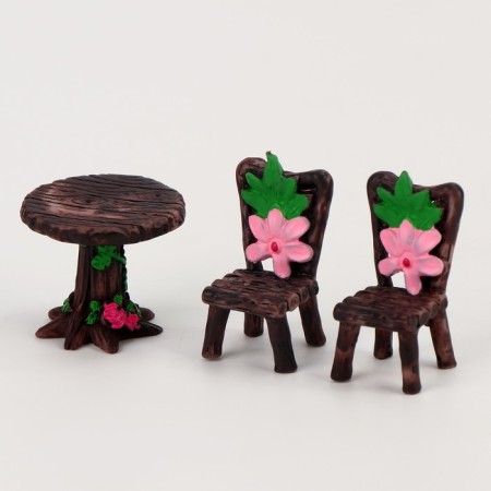 Miniature Puppet "Two for Two", set: table and 2 chairs-1
