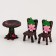 Miniature Puppet "Two for Two", set: table and 2 chairs