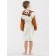 Terry robe for a boy, height 110-116 cm, milk color