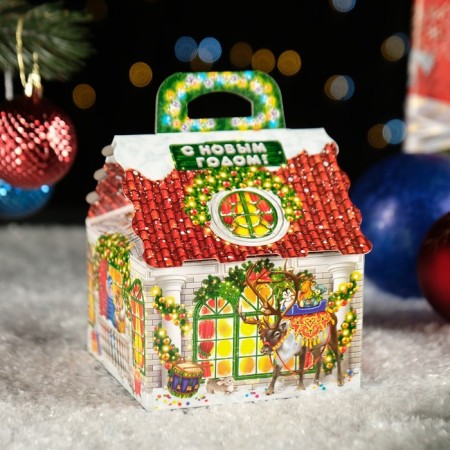 Gift box "Small house" Santa ", 12 x 12 x 16.8 cm-1