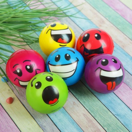 The ball "Smiley", soft, 6.3 cm, species mix