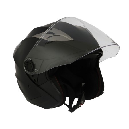 The helmet open with two visors, size XL (60-61), model-BLD-708E, black matte-3