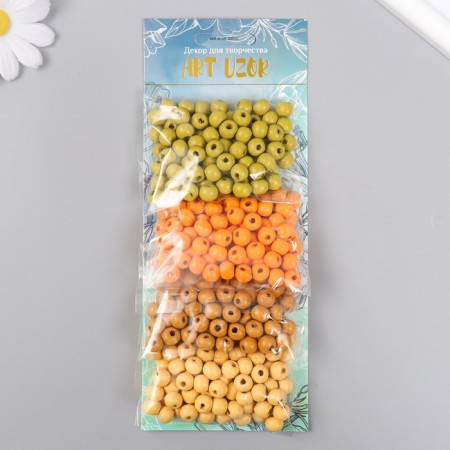 Set of beads for creativity tree "mustard" d-0.8 cm, 4 colors x 15 g