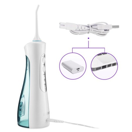 Irrigator KitFort KT-2901, portable, 5 W, 150 ml, 3 modes, 2 nozzles, from battery, white-3