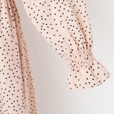 Women's dress with a bow Mist R.48, beige-9