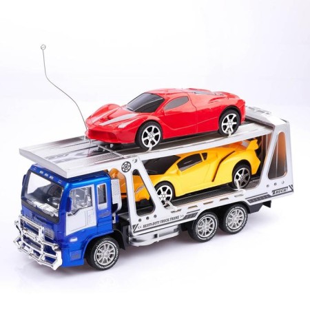 Avtobos Radio -controlled truck, with 2 machines, operates on the battery, light, mix-6