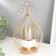 Summary metal per 1 candle "drop" gold and white 26x14.5x9 cm