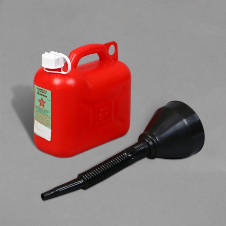 Kanistr Fuel and Manic Ground, 5 L, with a funnel, red-1