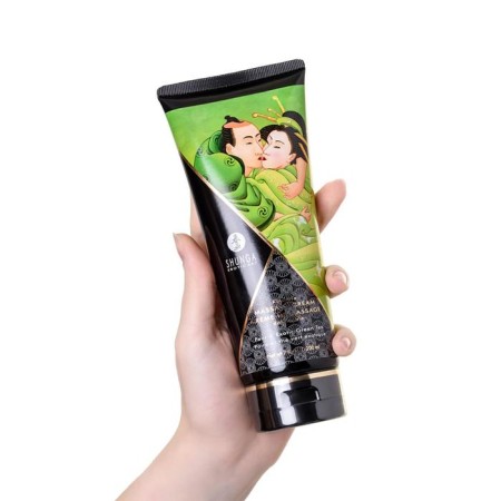 Shunga massage cream "Exotic green tea", edible, 200 ml-3