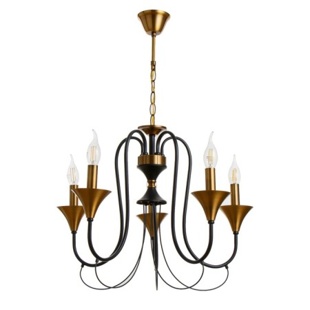Elimin chandelier 5he14 40W black and gold 56x75x56 cm Bayerlux
