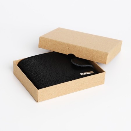 Women's wallet on the button, Textura, black color-9