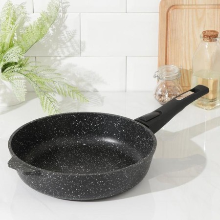 Granite Black Granite INDUCTION PRO, D = 26 cm, removable handle, anti -stick coating