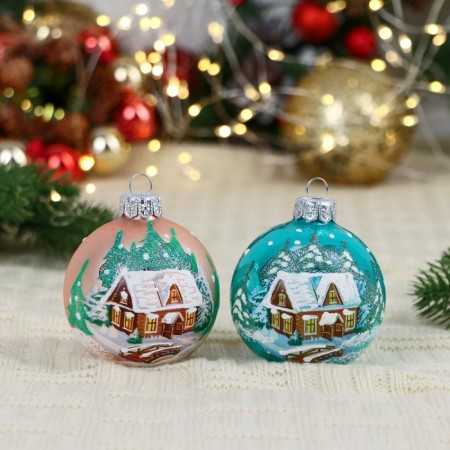 The ball "Landscape 1" mix, D-6.5 cm., In gift packaging-1